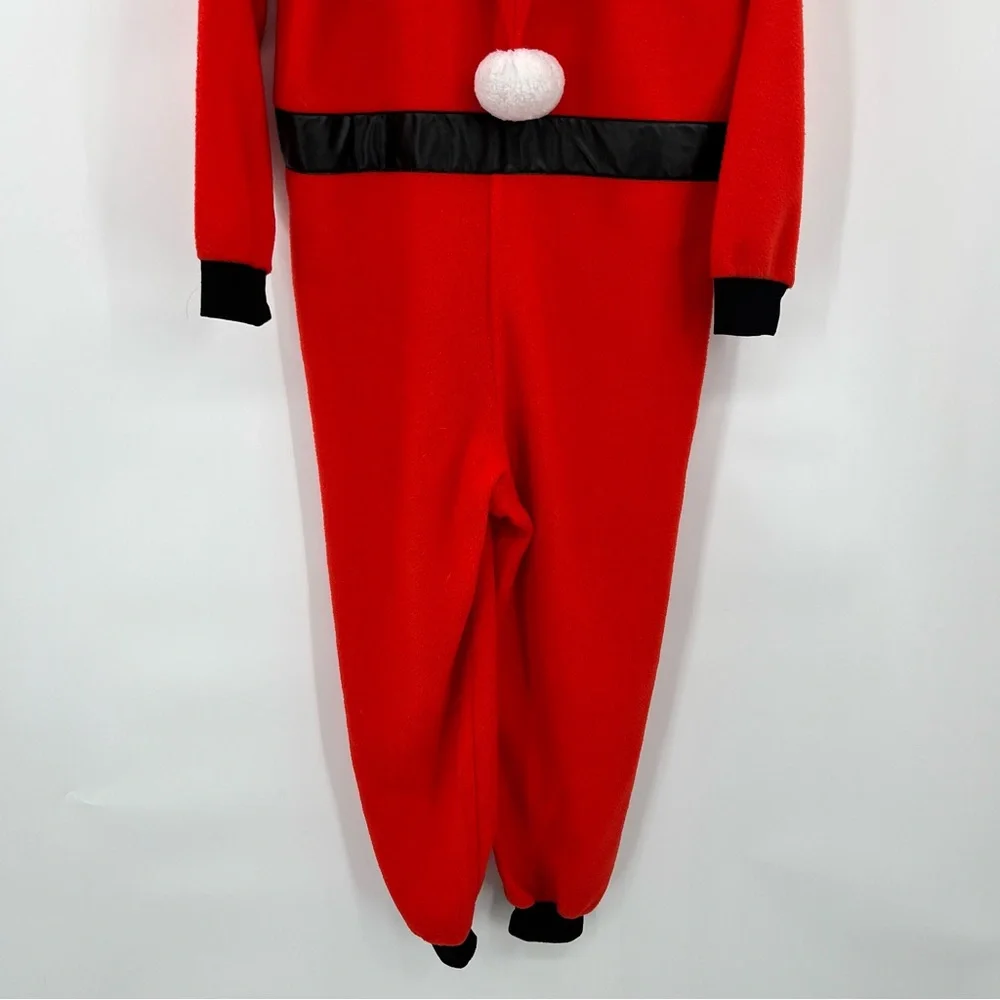 Kids SantaClaus Fleece Onesie Christmas Pajamas Cozy Holiday festive winter L/XL
